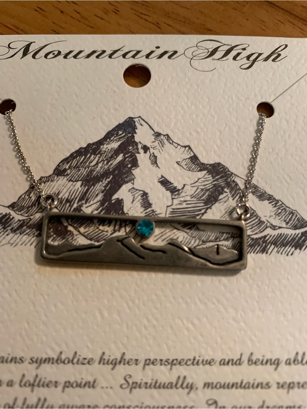 Mountain High necklace on card - Picture 2 of 3